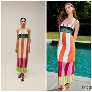 NEW Cala De La Cruz Paloma Linen Midi Dress
